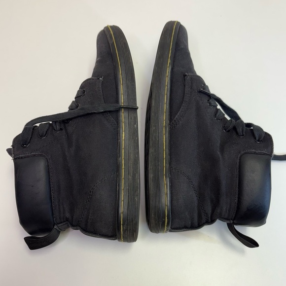 Dr. Martens Womens 8 Maelly Padded Collar Canvas Black High Top Lace Up Sneaker - Picture 7 of 10